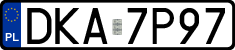 License plates of Poland, Regular car plates