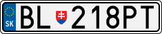 License plate of Slovakia, Cars