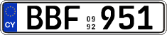 License plate of Cyprus, Regular plates