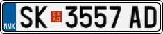 License plate of North Macedonia, Regular plates (2012)