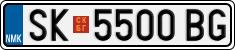License plate of North Macedonia, Regular plates (2012)