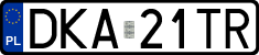 License plates of Poland, Regular car plates