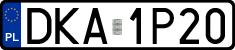 License plates of Poland, Regular car plates