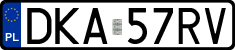 License plates of Poland, Regular car plates