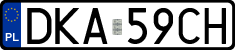 License plates of Poland, Regular car plates