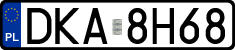 License plates of Poland, Regular car plates