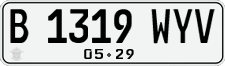 License plate of Indonesia, Regular plates