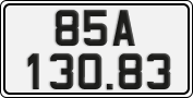License plate of Vietnam, Cars