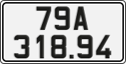 License plate of Vietnam, Cars