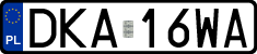 License plates of Poland, Regular car plates