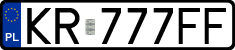 License plates of Poland, Regular car plates