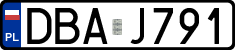 License plates of Poland, Regular car plates