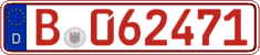 German license plate, Red license plates