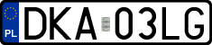 License plates of Poland, Regular car plates