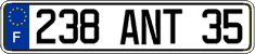 French license plate, FNI