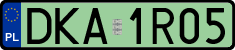 License plates of Poland, Electric vehicles