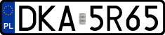 License plates of Poland, Regular car plates