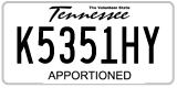 Tennessee, Apportioned