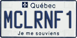 Quebec, Vanity Plates