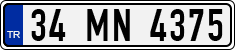 License plate of Turkey, Regular plates
