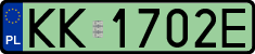 License plates of Poland, Electric vehicles