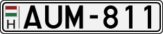 license plates of Hungary, Cars (1990)
