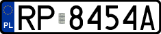 License plates of Poland, Regular car plates