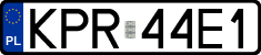 License plates of Poland, Regular car plates