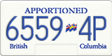 British Columbia, Apportioned (1234-5P)