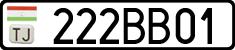 License plate of Tajikistan, Organizations (2009)