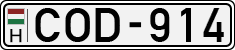 license plates of Hungary, Cars (1990)