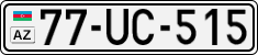 License plate of Azerbaijan, Cars