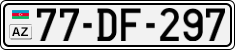 License plate of Azerbaijan, Cars