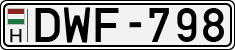 license plates of Hungary, Cars (1990)