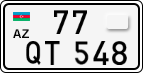 License plate of Azerbaijan, Cars