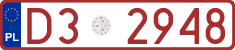 License plates of Poland, Provisional and testing