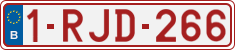 License plate of Belgium, Regular plates (2010)
