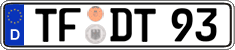 German license plate, Regular plates