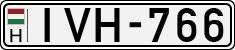 license plates of Hungary, Cars (1990)
