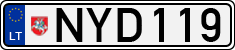 License plate of Lithuania, Cars