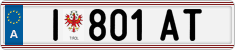 License plate of Austria, Regular plates