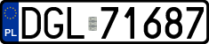 License plates of Poland, Regular car plates