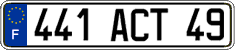 French license plate, FNI