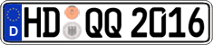 German license plate, Regular plates