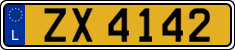 License plate of Luxembourg, 2003 year system