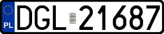License plates of Poland, Regular car plates