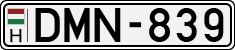 license plates of Hungary, Cars (1990)