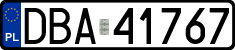 License plates of Poland, Regular car plates