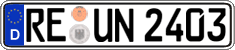German license plate, Regular plates