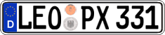 German license plate, Regular plates